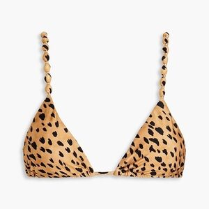 Vix Paula Hermanny Knotted Leopard-print Bikini Top In Animal Print Cup Size D
